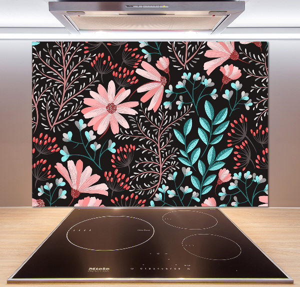 Kitchen splashback Spring flowers