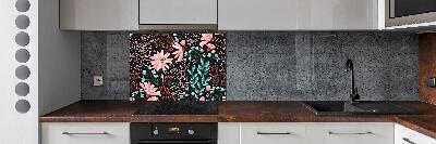 Kitchen splashback Spring flowers