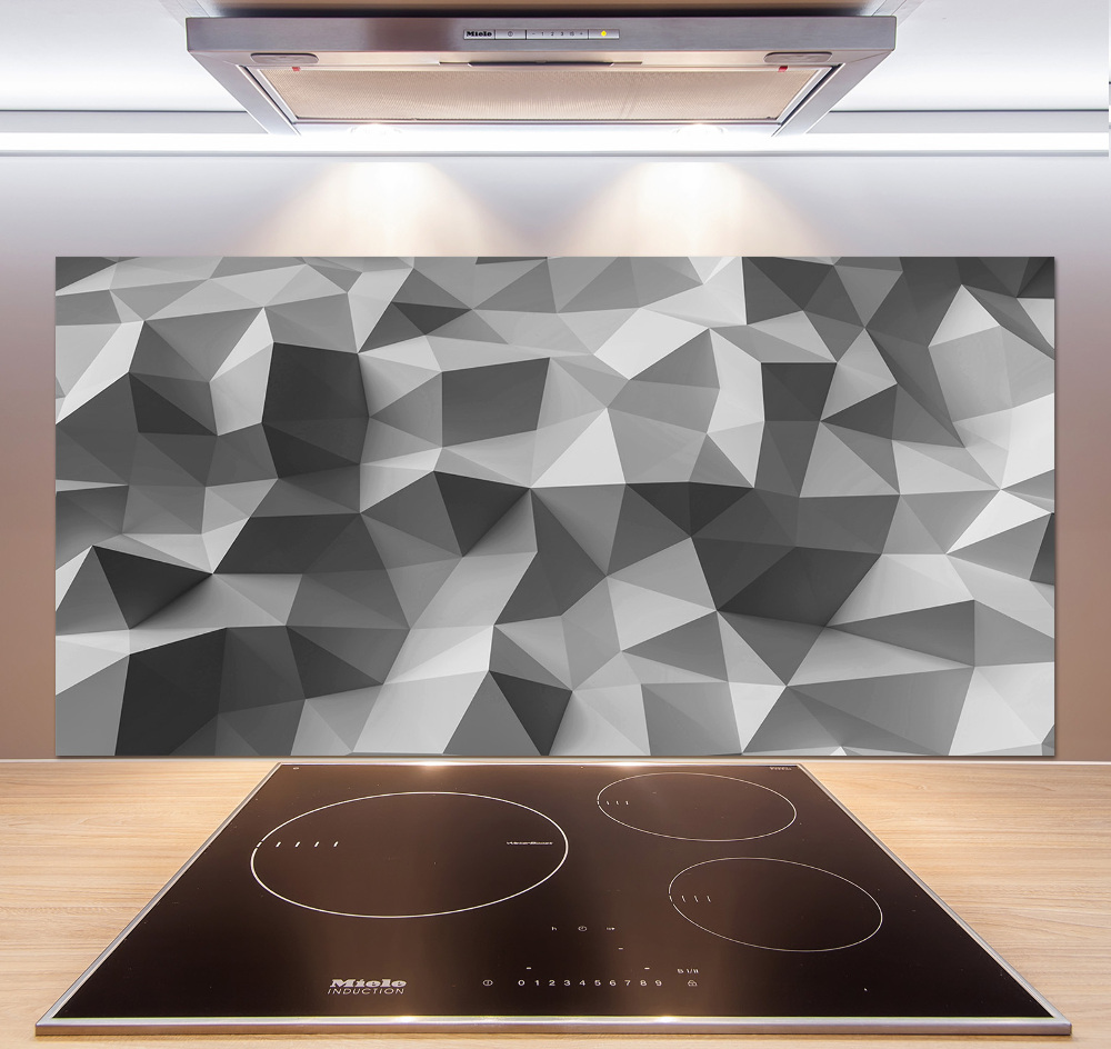 Glass splashback Abstraction of the triangle