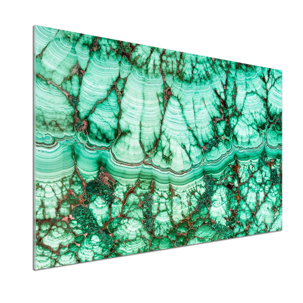 Splashback panel for kitchen Malachite texture