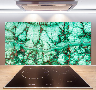 Splashback panel for kitchen Malachite texture