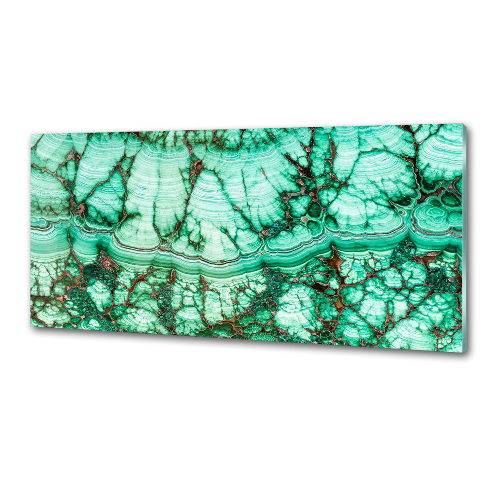 Splashback panel for kitchen Malachite texture