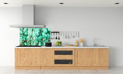 Splashback panel for kitchen Malachite texture