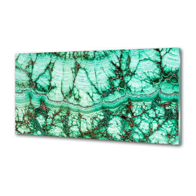 Splashback panel for kitchen Malachite texture