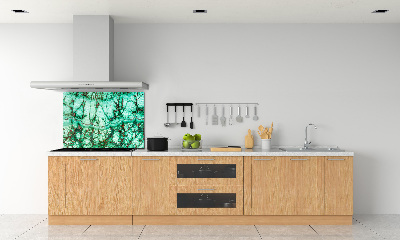 Splashback panel for kitchen Malachite texture