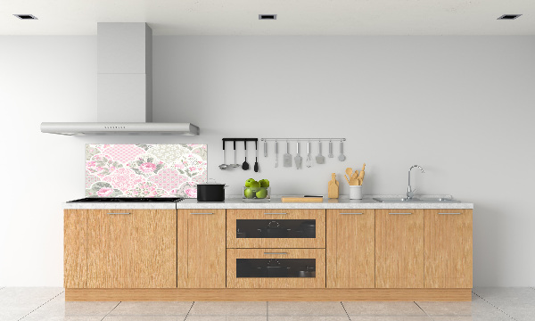 Kitchen splashback Roses and ornaments