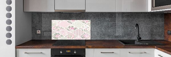 Kitchen splashback Roses and ornaments