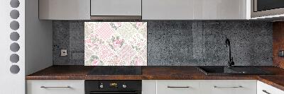 Kitchen splashback Roses and ornaments