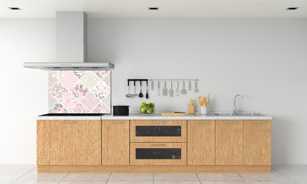 Kitchen splashback Roses and ornaments