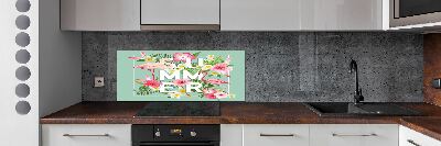 Cooker splashback Holidays and flamingos