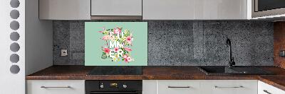 Cooker splashback Holidays and flamingos