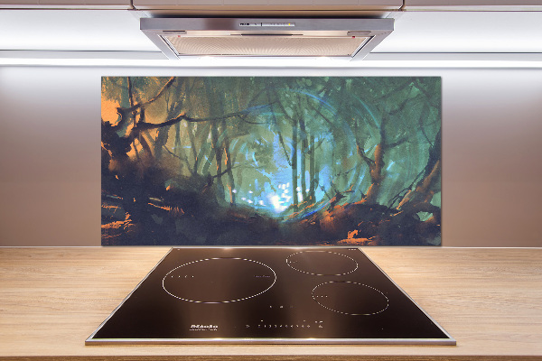 Kitchen splashback Mystical forest