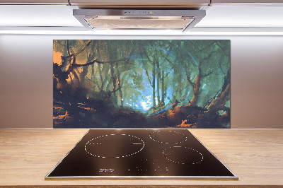 Kitchen splashback Mystical forest