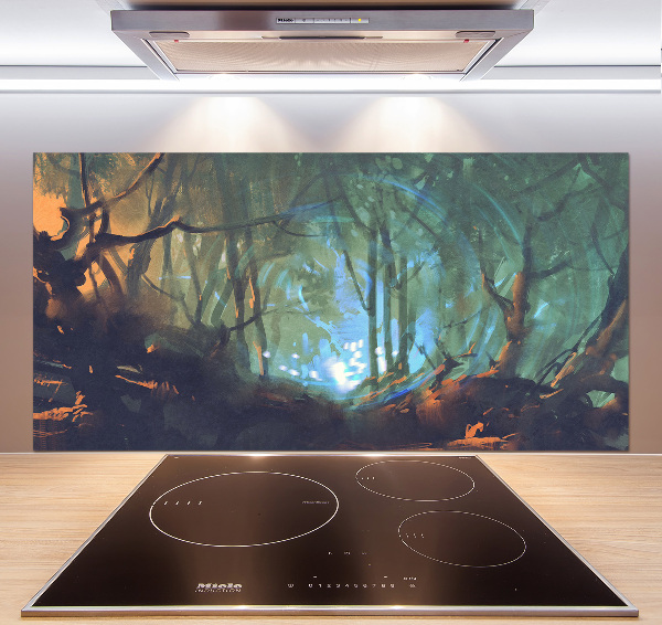 Kitchen splashback Mystical forest