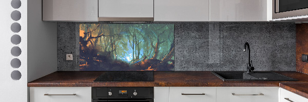 Kitchen splashback Mystical forest