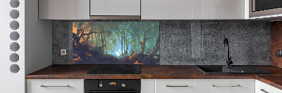 Kitchen splashback Mystical forest