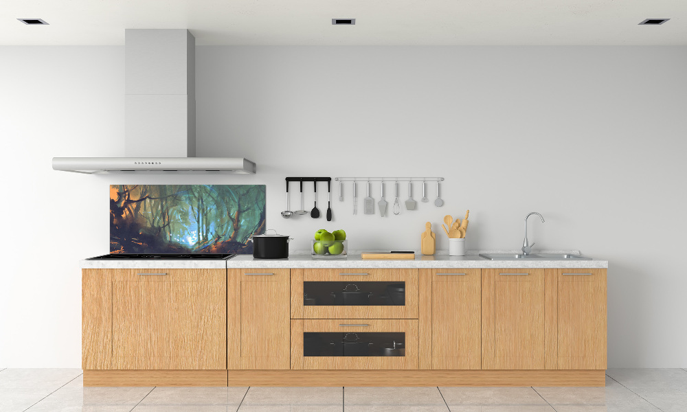 Kitchen splashback Mystical forest