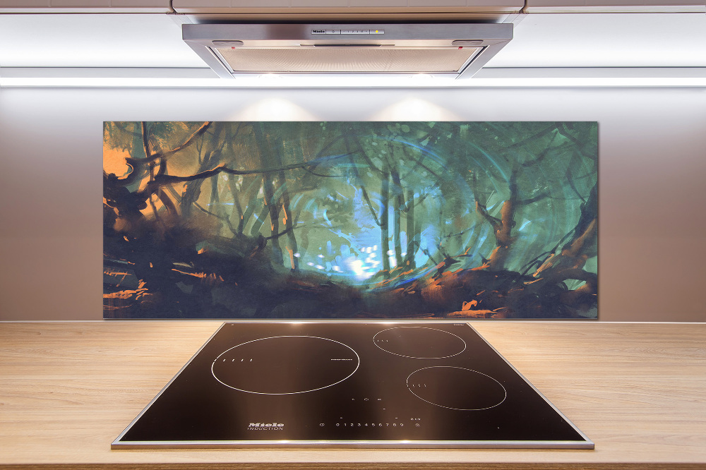 Kitchen splashback Mystical forest