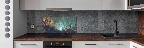 Kitchen splashback Mystical forest