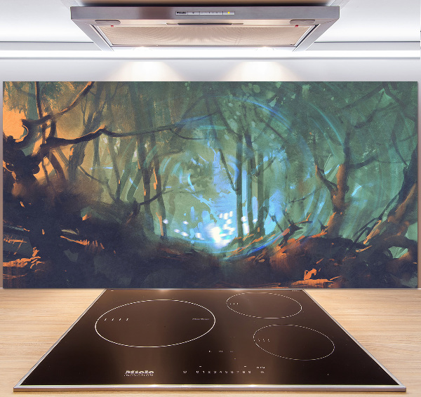 Kitchen splashback Mystical forest