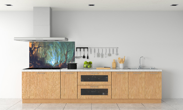 Kitchen splashback Mystical forest