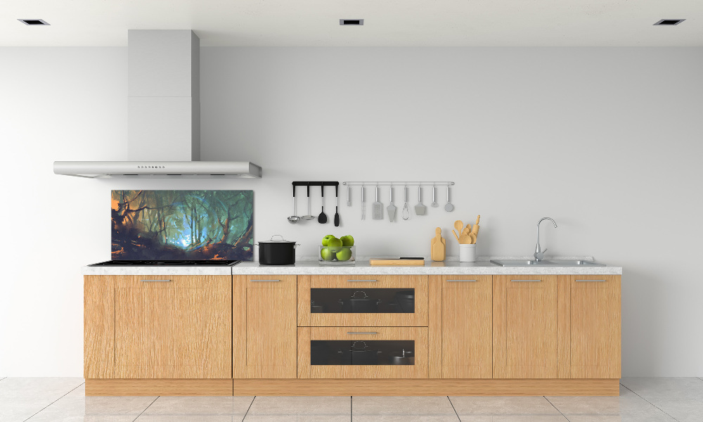 Kitchen splashback Mystical forest