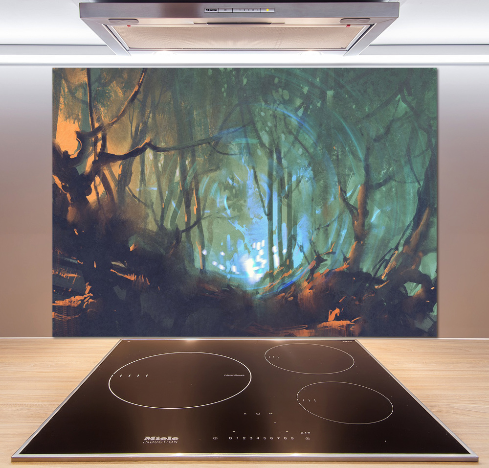 Kitchen splashback Mystical forest