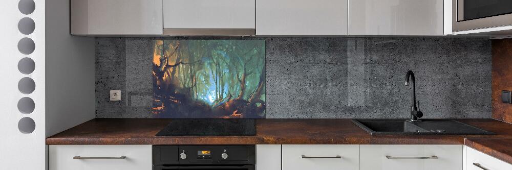 Kitchen splashback Mystical forest