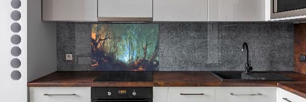 Kitchen splashback Mystical forest