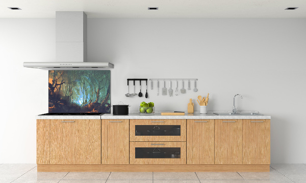 Kitchen splashback Mystical forest