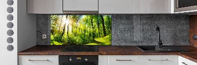 Kitchen splashback Forest in the sun