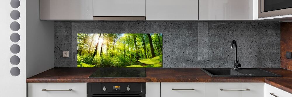 Kitchen splashback Forest in the sun