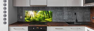 Kitchen splashback Forest in the sun