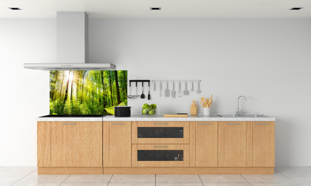 Kitchen splashback Forest in the sun