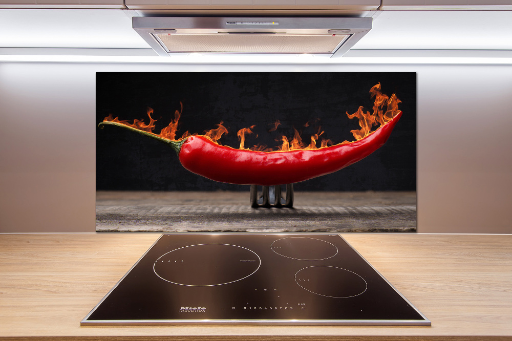 Cooker splashback Chilli pepper