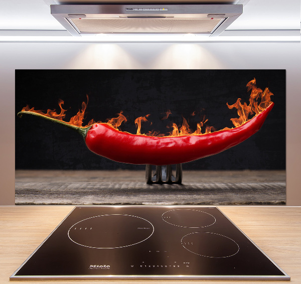 Cooker splashback Chilli pepper