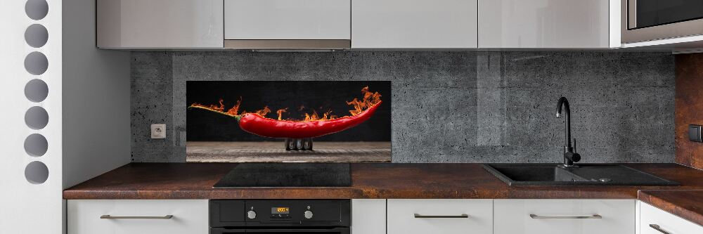 Cooker splashback Chilli pepper