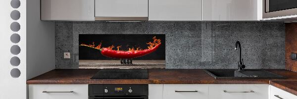 Cooker splashback Chilli pepper