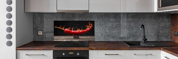 Cooker splashback Chilli pepper