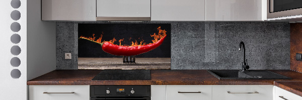 Cooker splashback Chilli pepper