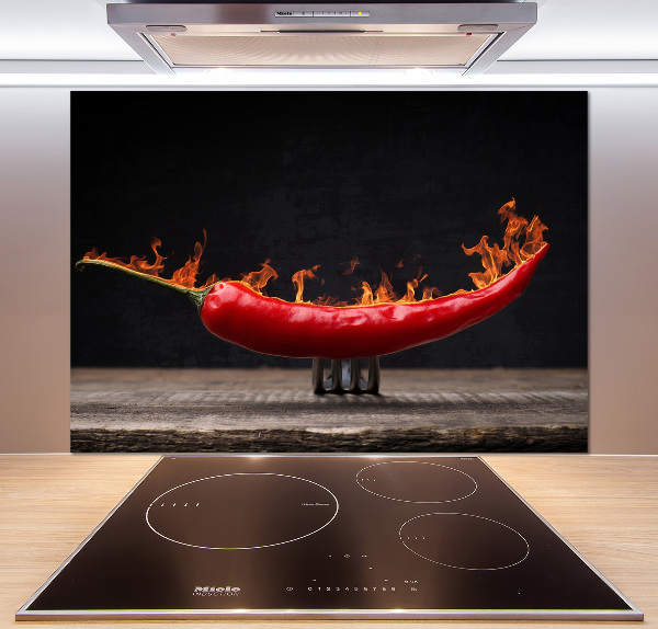 Cooker splashback Chilli pepper