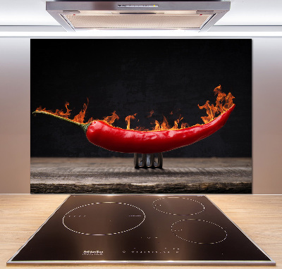 Cooker splashback Chilli pepper