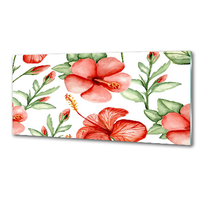 Kitchen splashback Tropical flowers