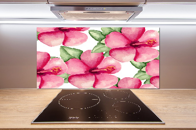 Kitchen splashback Tropical flowers