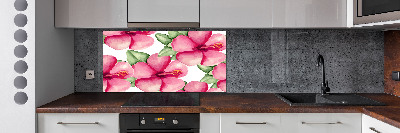 Kitchen splashback Tropical flowers