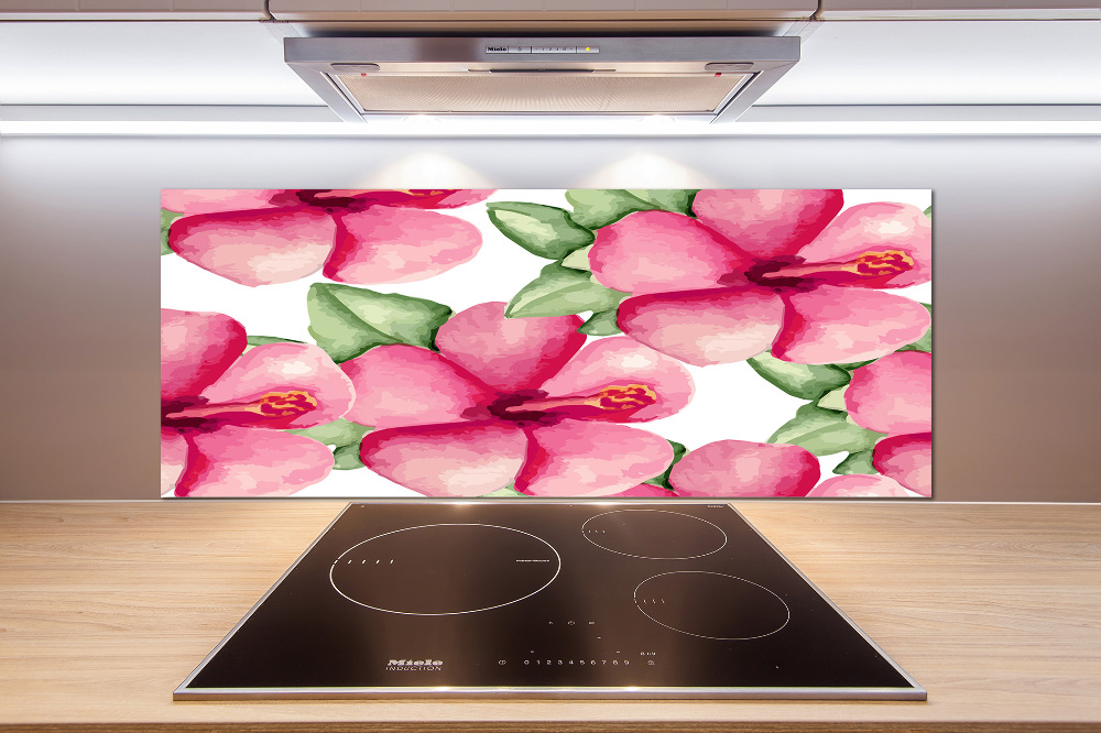 Kitchen splashback Tropical flowers