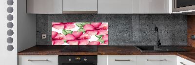 Kitchen splashback Tropical flowers