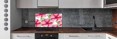 Kitchen splashback Tropical flowers