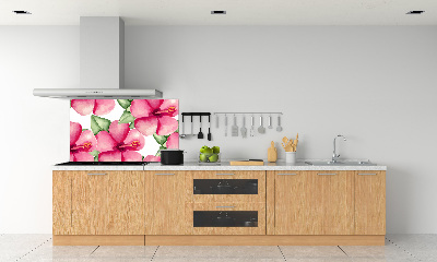 Kitchen splashback Tropical flowers