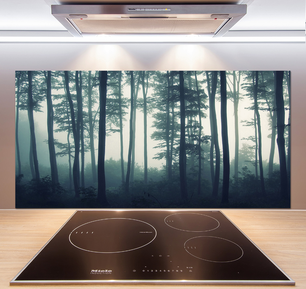 Kitchen splashback Forest in the fog